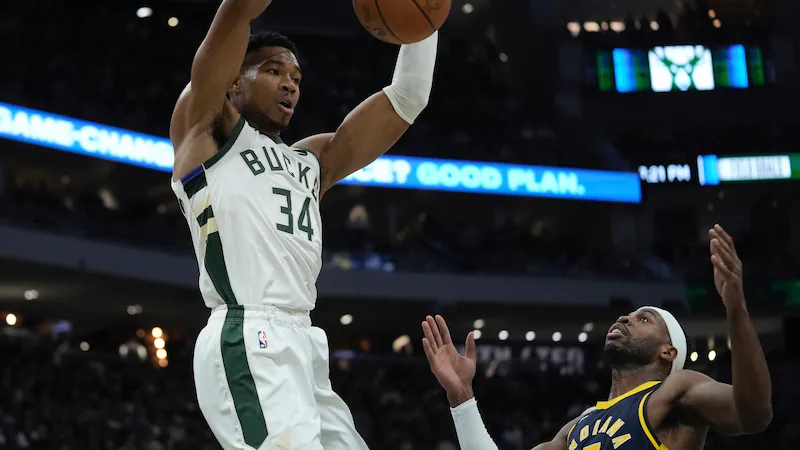 Antetokounmpo drops franchise-record 64 as Bucks handle Pacers Image
