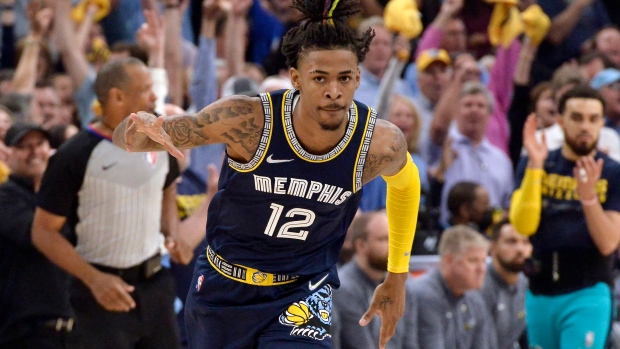 Ja Morant erupts for 47 in win over Warriors, ties series at 1-1 Image