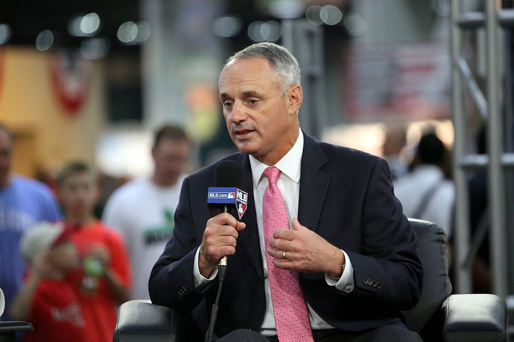 MLB Commissioner Rob Manfred addresses plans for baseball's return Image